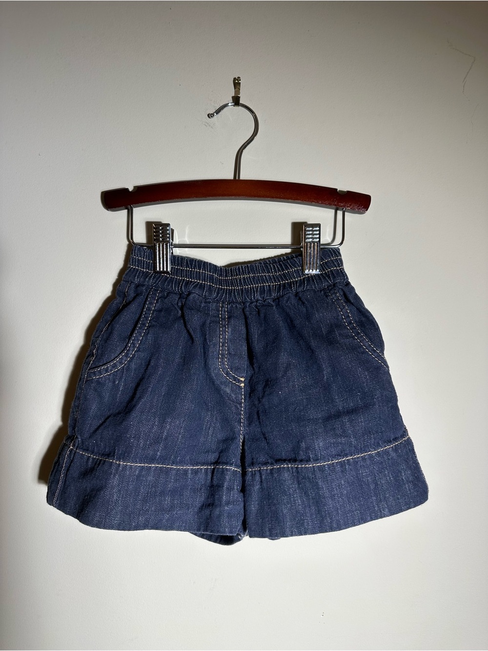 Brunello Cucinelli Kids Monili Beaded Denim Shorts Size 4 Made in Italy